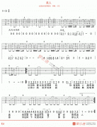 小安《美人》吉他譜 - 吉他譜下載 民謠吉他譜