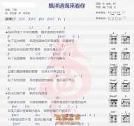 丁當(dāng)《漂洋過海來看你》吉他譜分享