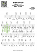 全世界最好的你吉他譜 許嵩(C調(diào)) 吉他圖片譜2張